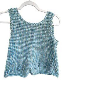 victoria‎ jones medium Multi Coler Blue Top Beach Boho